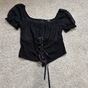 Lace Corset Top Goth Rock Punk Skater Medium